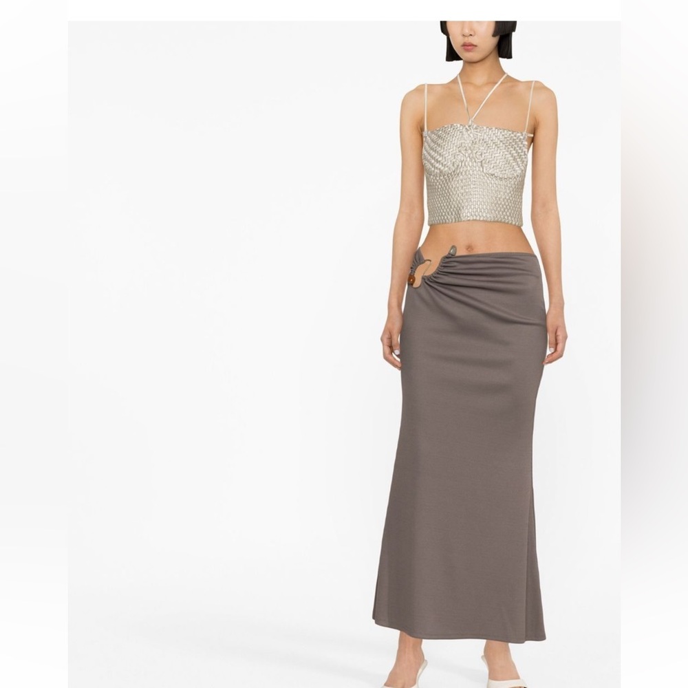 ISA Boulder heartweave halterneck top